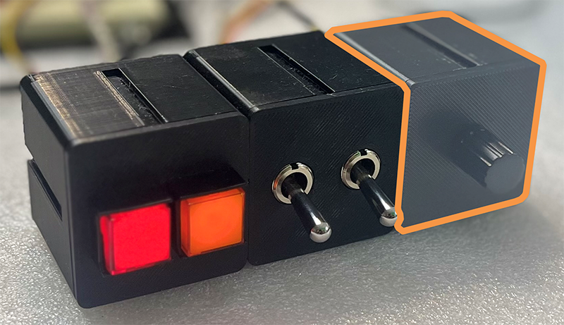 Photo of the beginner project with the encoder highlighted.